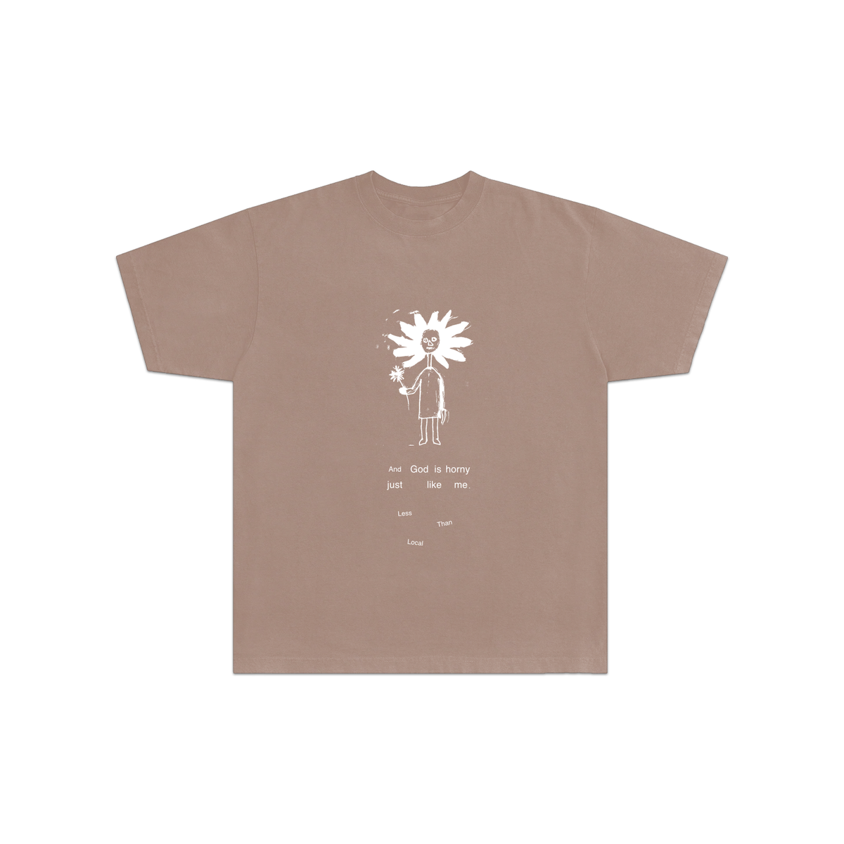 God is Horny T-Shirt (Chestnut) — View 1