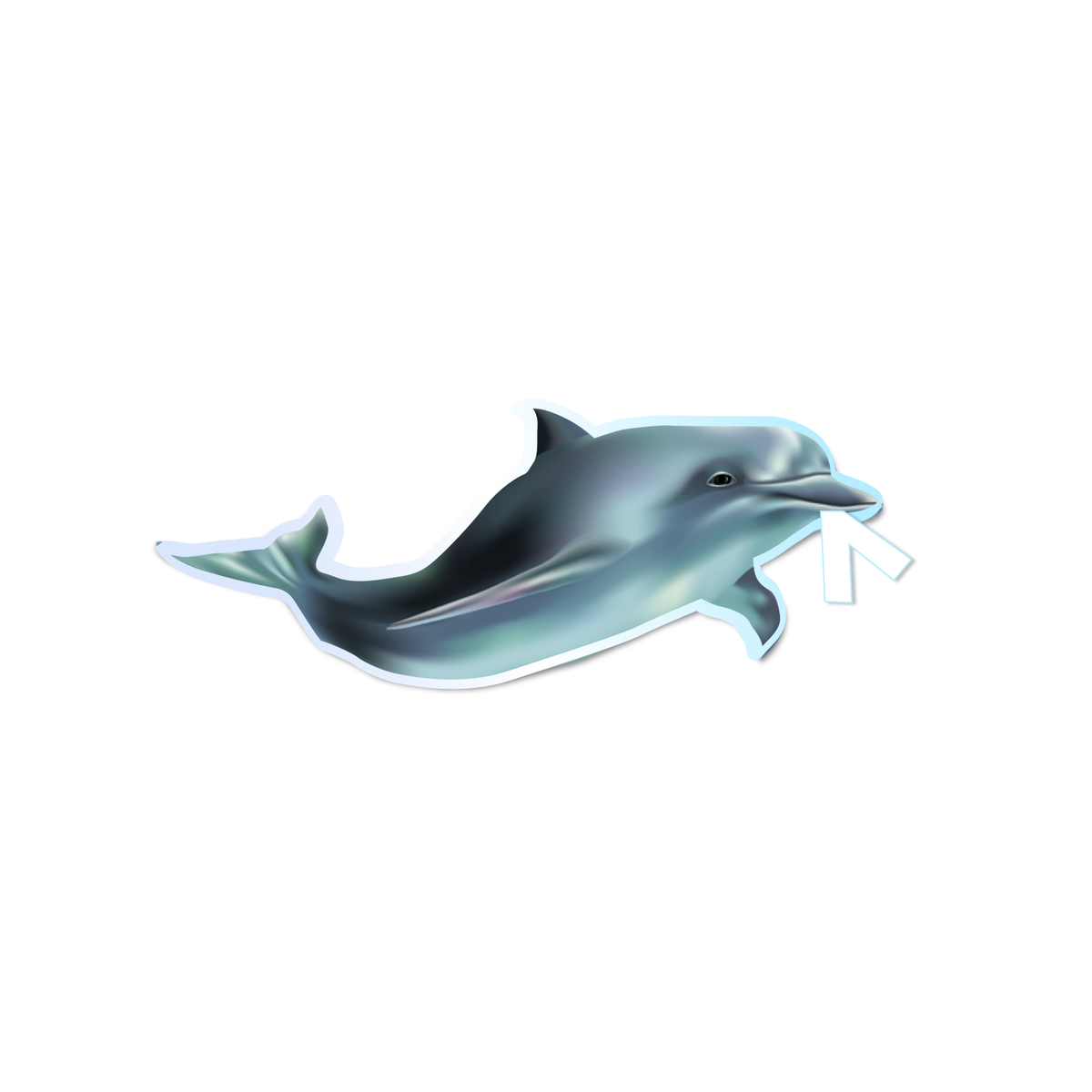 Dolphin Enamel Pin — View 1